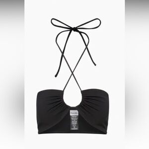 NWOT Aritzia Sunday Best Cora Halter Multi Twist Bandeau Top — Black Size Small